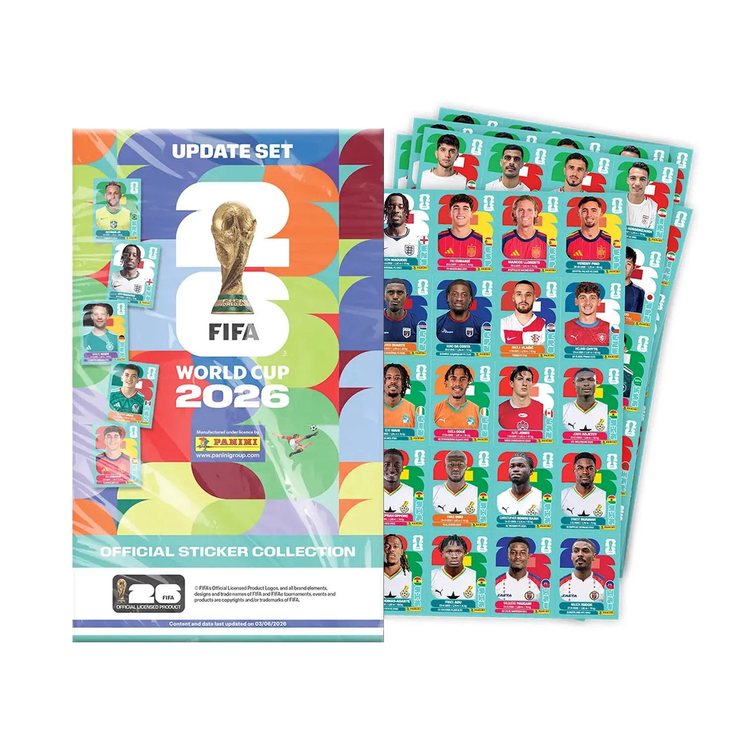 Hojas de cromos del Update Set Panini FIFA World Cup 2026