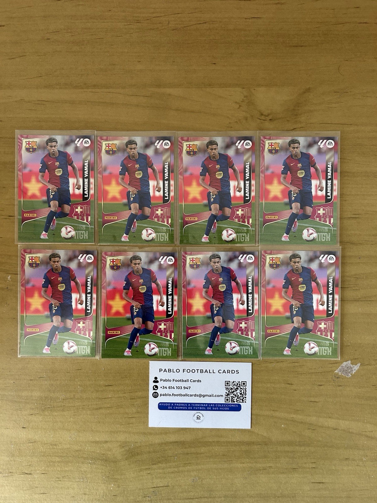 Lote 8 cartas base 88 Lamine Yamal Megacracks LaLiga 2025-26 FC Barcelona