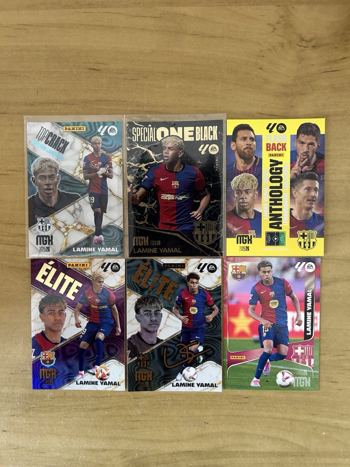 Lote 6 cartas diferentes Lamine Yamal Megacracks LaLiga 2025-26 Panini