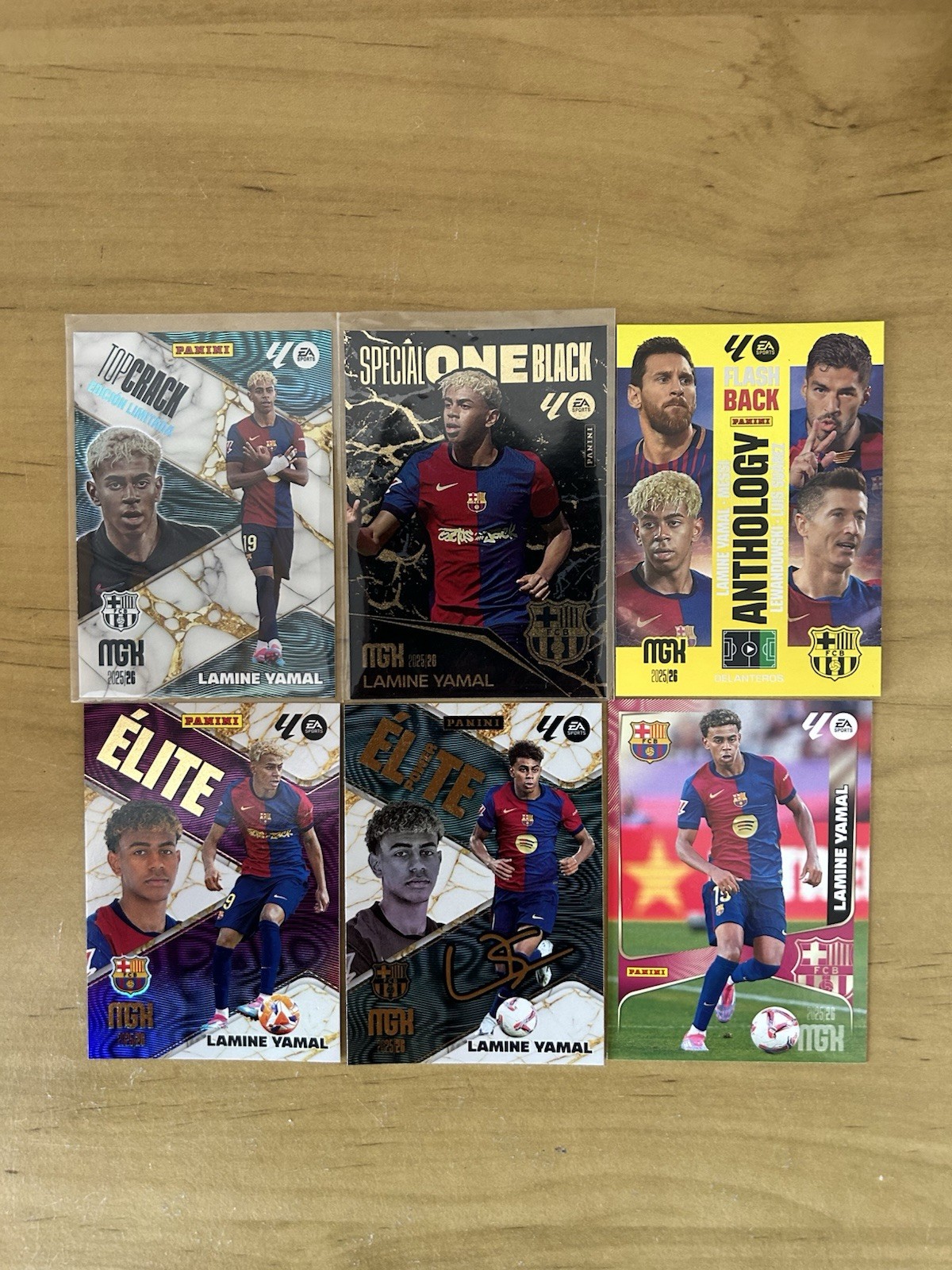 Lote 6 cartas diferentes Lamine Yamal Megacracks LaLiga 2025-26 Panini