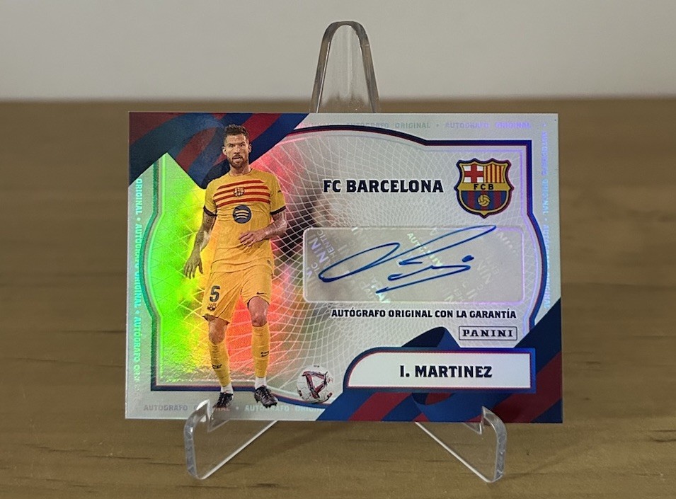 Carta Iñigo Martínez autógrafo original Panini Club FC Barcelona 2024-25