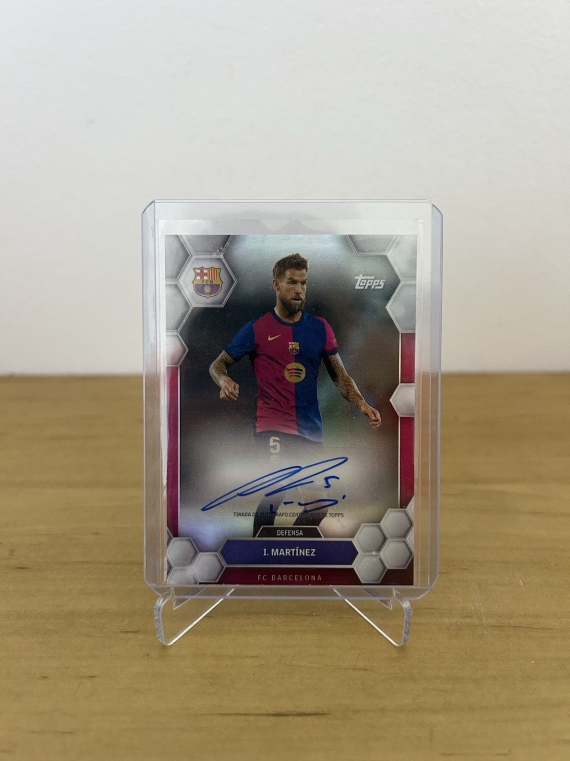 Carta Iñigo Martínez autógrafo Topps FC Barcelona Fan Set 2024-25