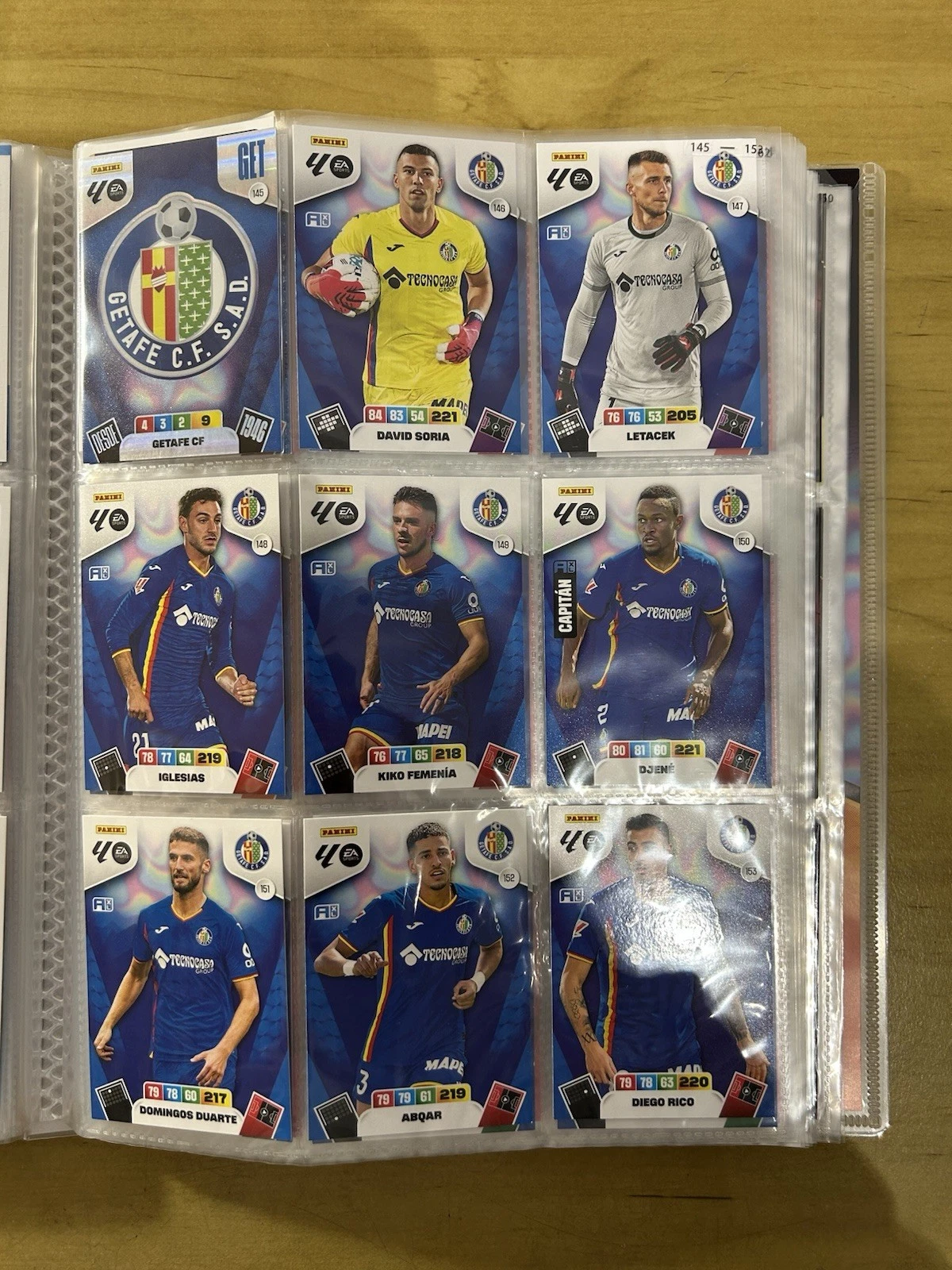 Equipo completo 19 cards Getafe CF Panini Adrenalyn XL LaLiga 2025-26