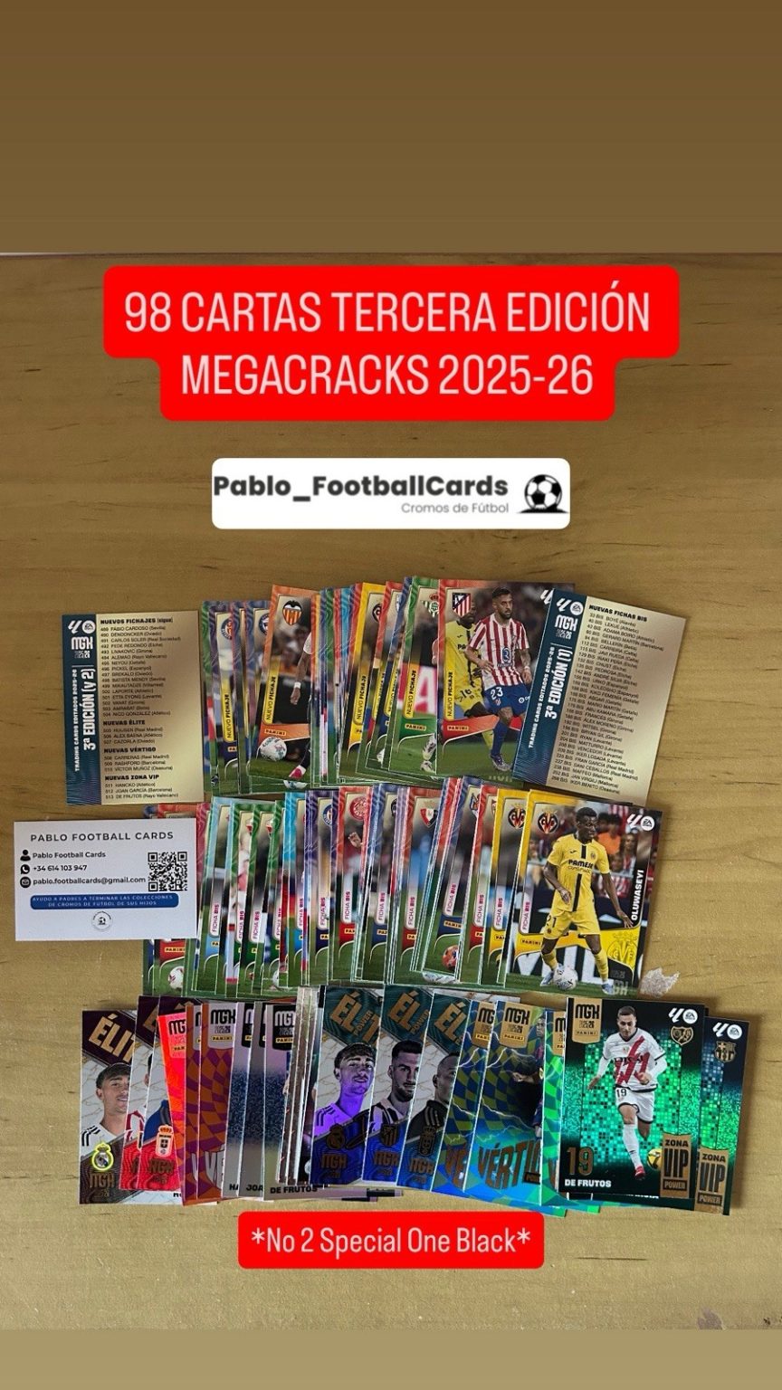 Lote 98 cromos Tercera Edición Megacracks LaLiga 2025-26 Panini