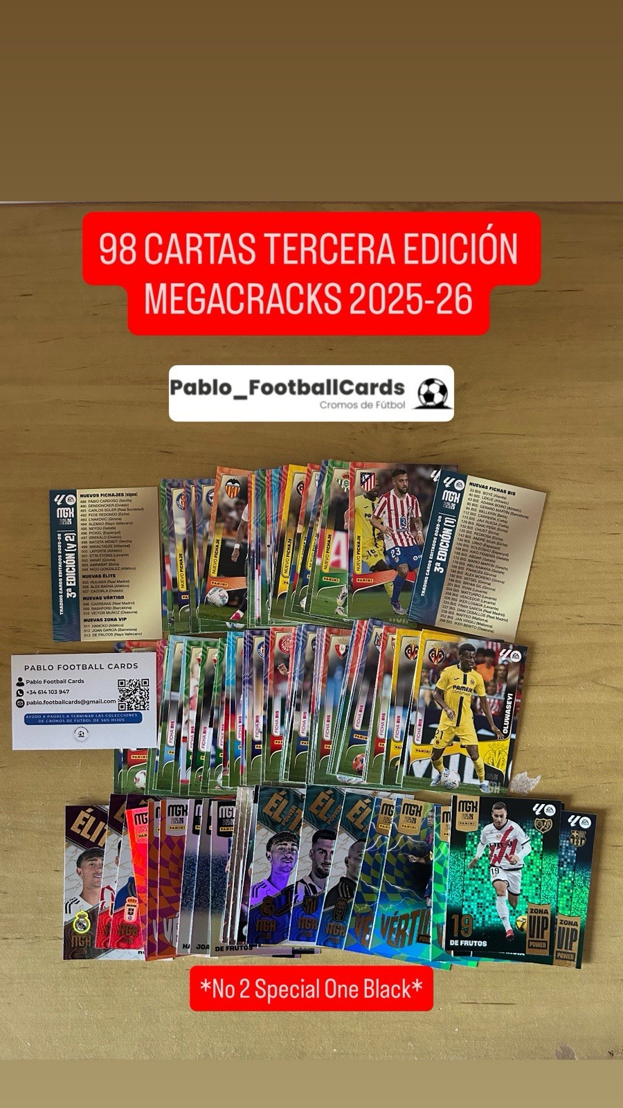 Lote 98 cromos Tercera Edición Megacracks LaLiga 2025-26 Panini