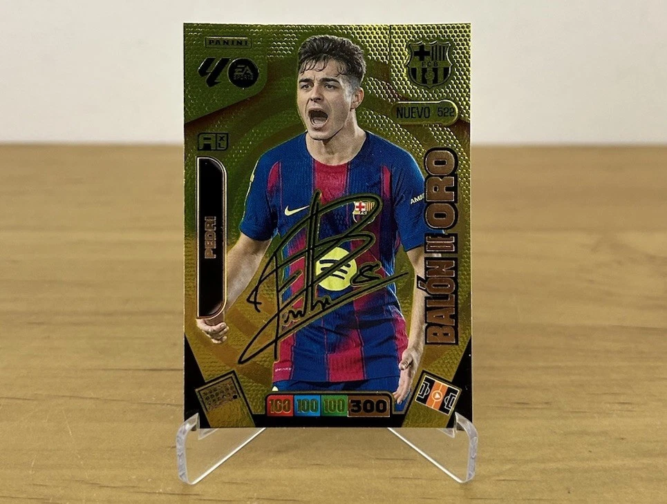 Carta Pedri Balón de Oro Firmado 522 Adrenalyn XL LaLiga 2025-26 Panini