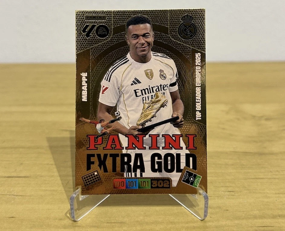 Carta Kylian Mbappé Extra Gold Adrenalyn XL LaLiga 2025-26 Panini