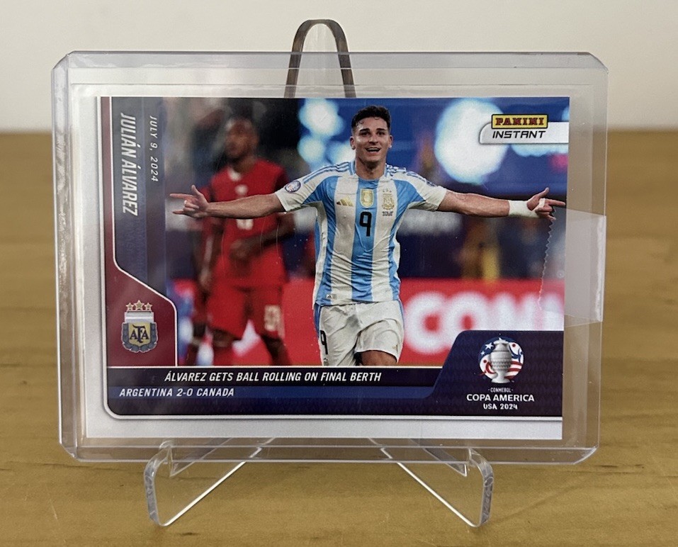 Carta Julián Álvarez 38 numerada 159 Panini Instant Copa América 2024 Argentina