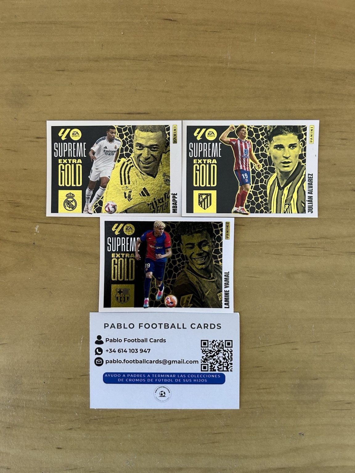 Set completo 3 cromos Supreme Extra Gold LaLiga Este 2025-26 Panini Lamine Yamal
