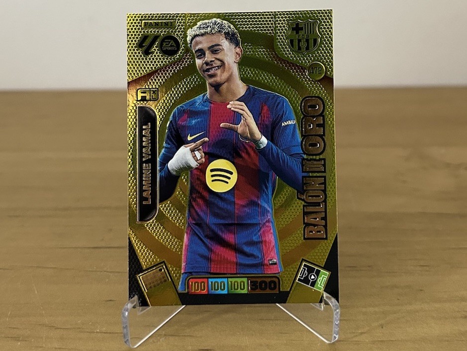 Carta Lamine Yamal Balón de Oro 472 Adrenalyn XL LaLiga 2025-26 Panini