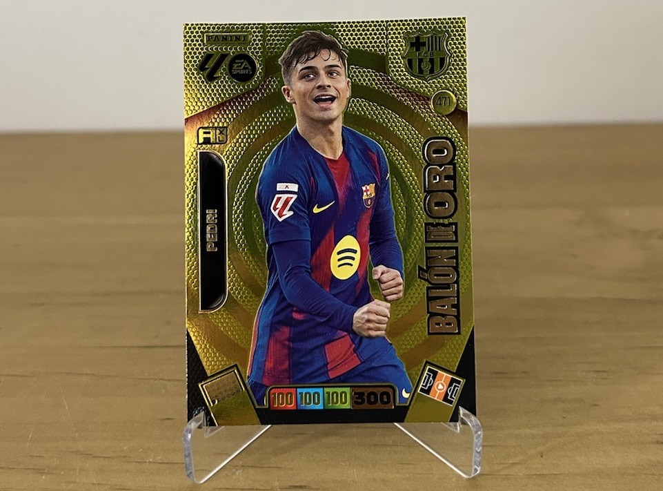 Carta Pedri Balón de Oro 471 Adrenalyn XL LaLiga 2025-26 Panini