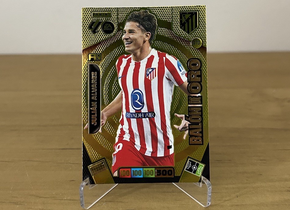 Carta Julián Álvarez Balón de Oro 470 Adrenalyn XL LaLiga 2025-26 Panini