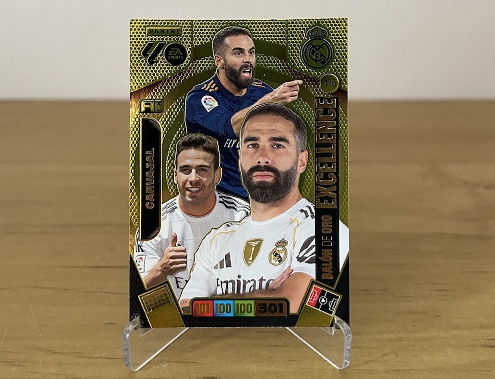 Carta Carvajal Balón de Oro Excellence 475 Adrenalyn XL LaLiga 2025-26 Panini