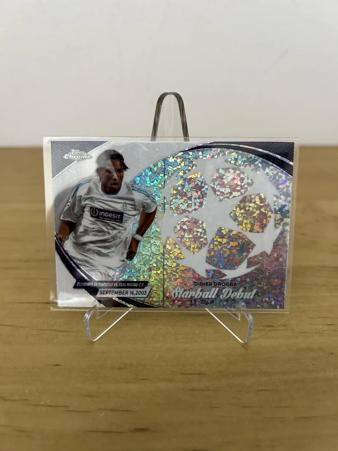 Carta Didier Drogba Starball Debut Diamond Topps Chrome UEFA Champions League 2024