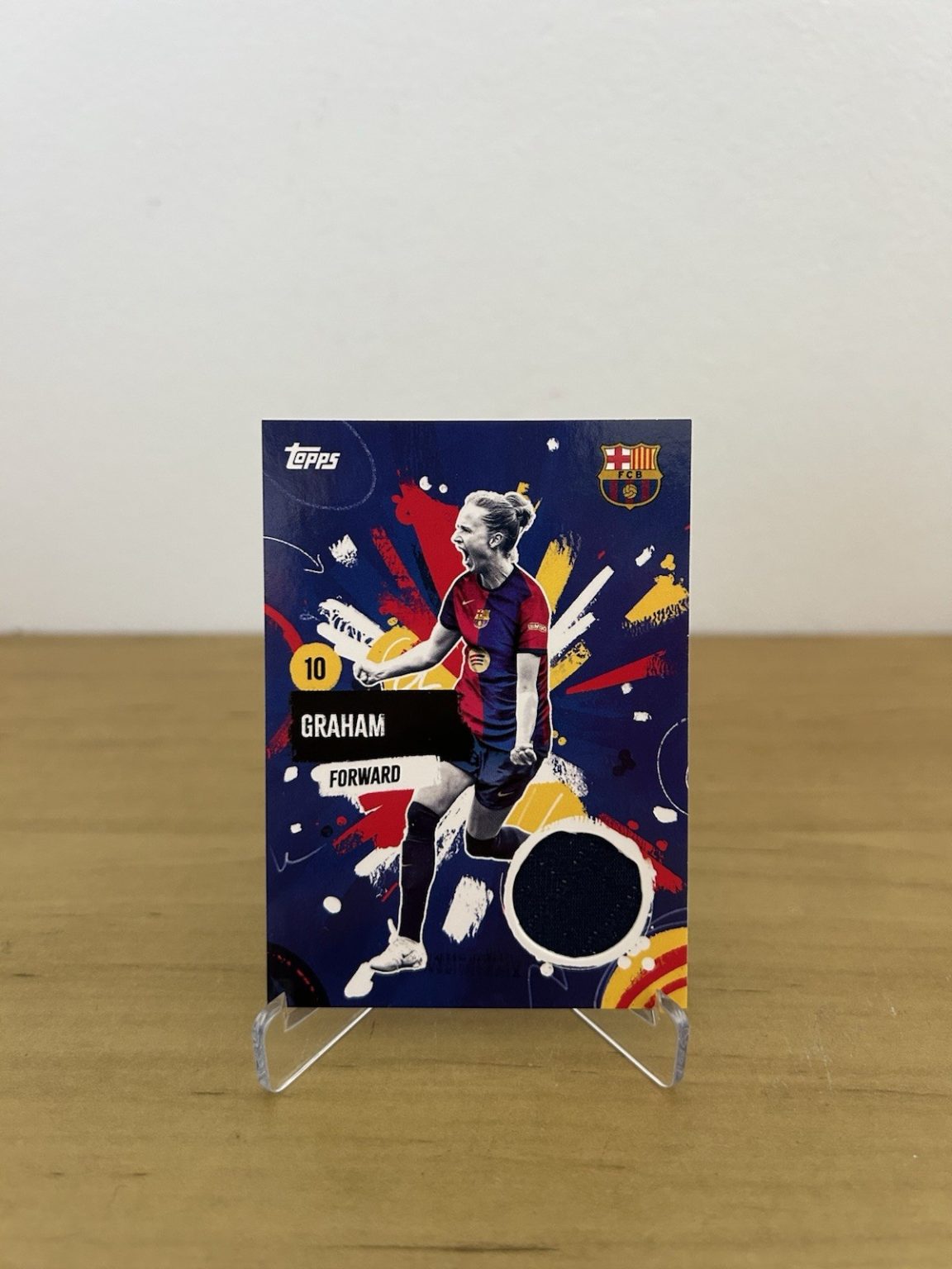 Carta Graham match-worn relic Barça Rumba Topps Team Set Barcelona 2024-25