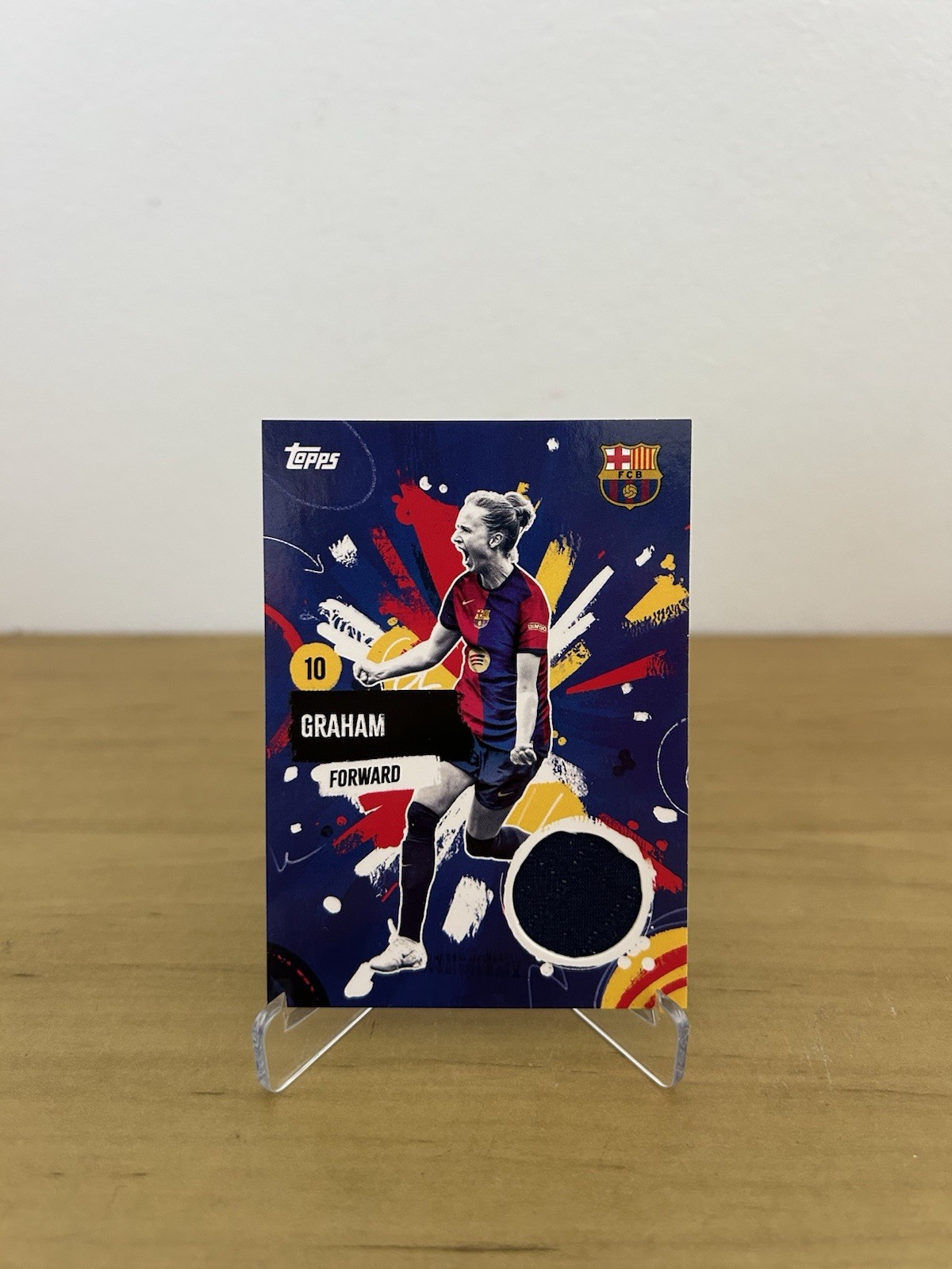 Carta Graham match-worn relic Barça Rumba Topps Team Set Barcelona 2024-25