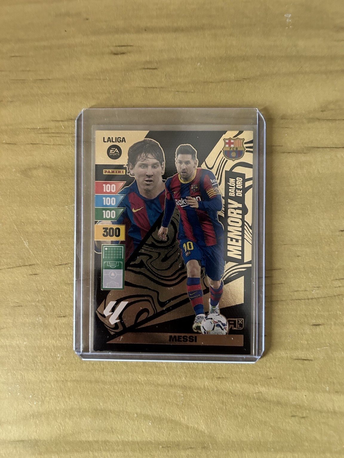 Carta Lionel Messi Memory Balón de Oro Adrenalyn XL LaLiga 2023-24 Panini