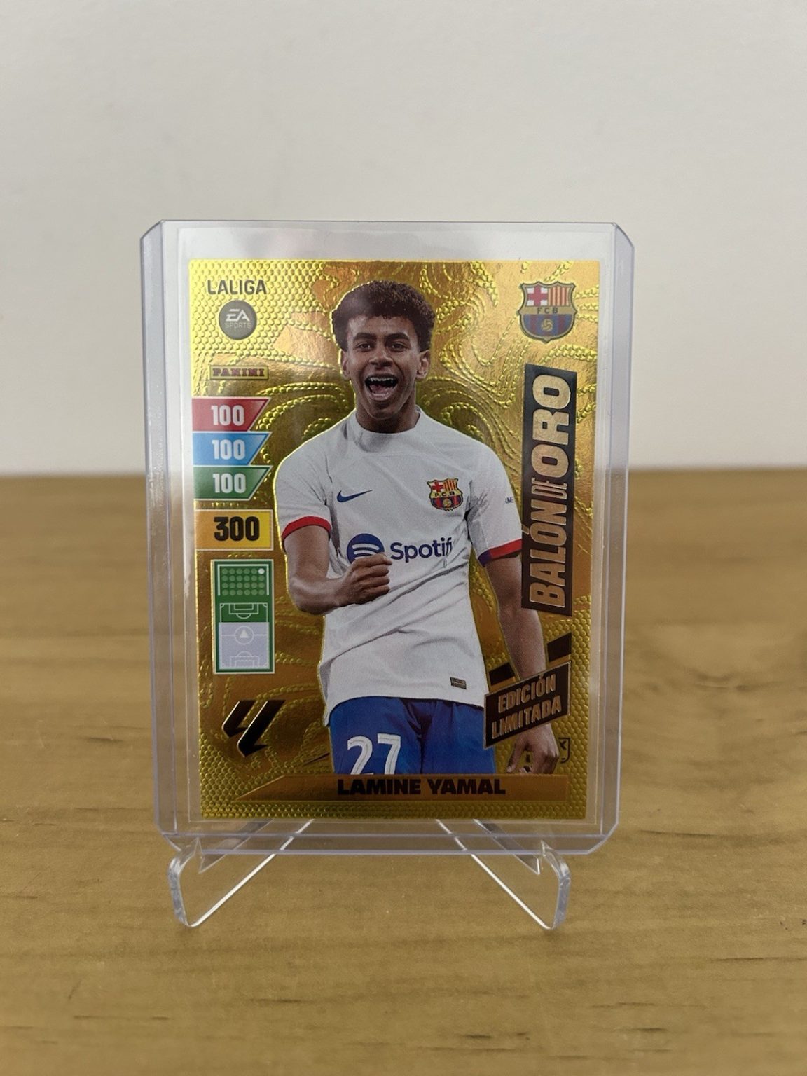 Carta Lamine Yamal Balón de Oro 465 rookie Adrenalyn XL 2024 Panini FC Barcelona