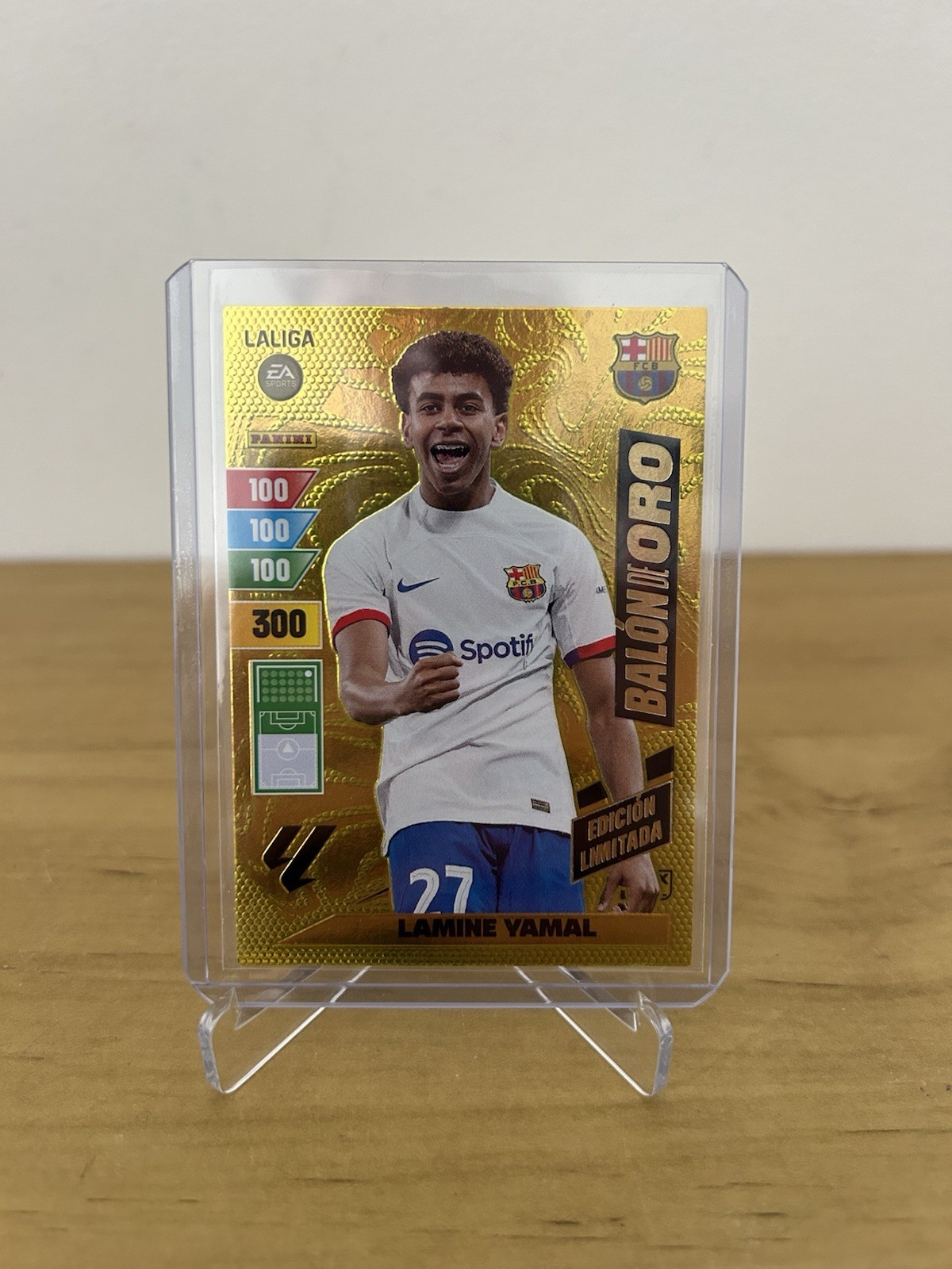 Carta Lamine Yamal Balón de Oro 465 rookie Adrenalyn XL 2024 Panini FC Barcelona