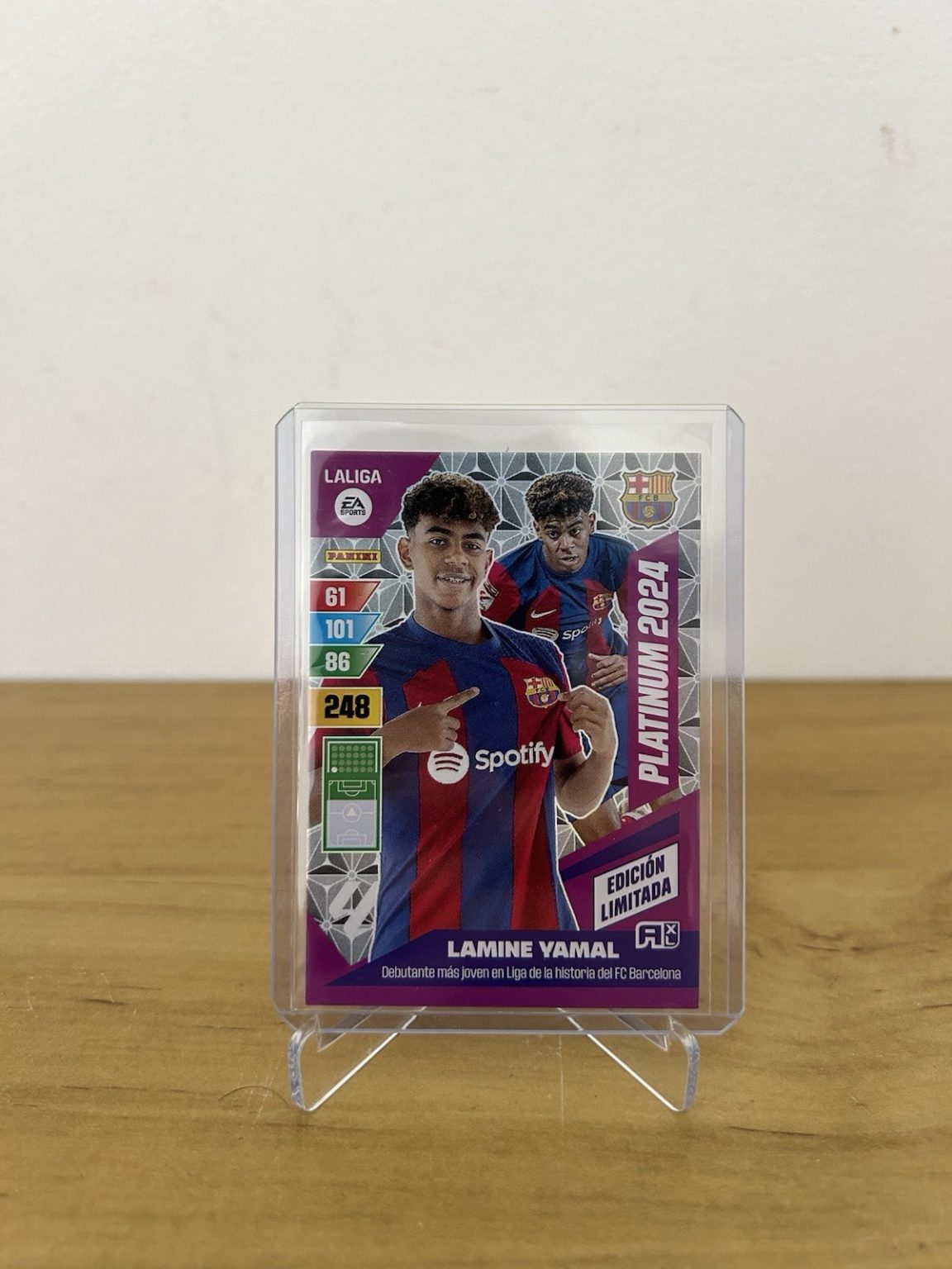 Carta Lamine Yamal Platinum Edición Limitada Adrenalyn XL LaLiga 2023-24 Panini