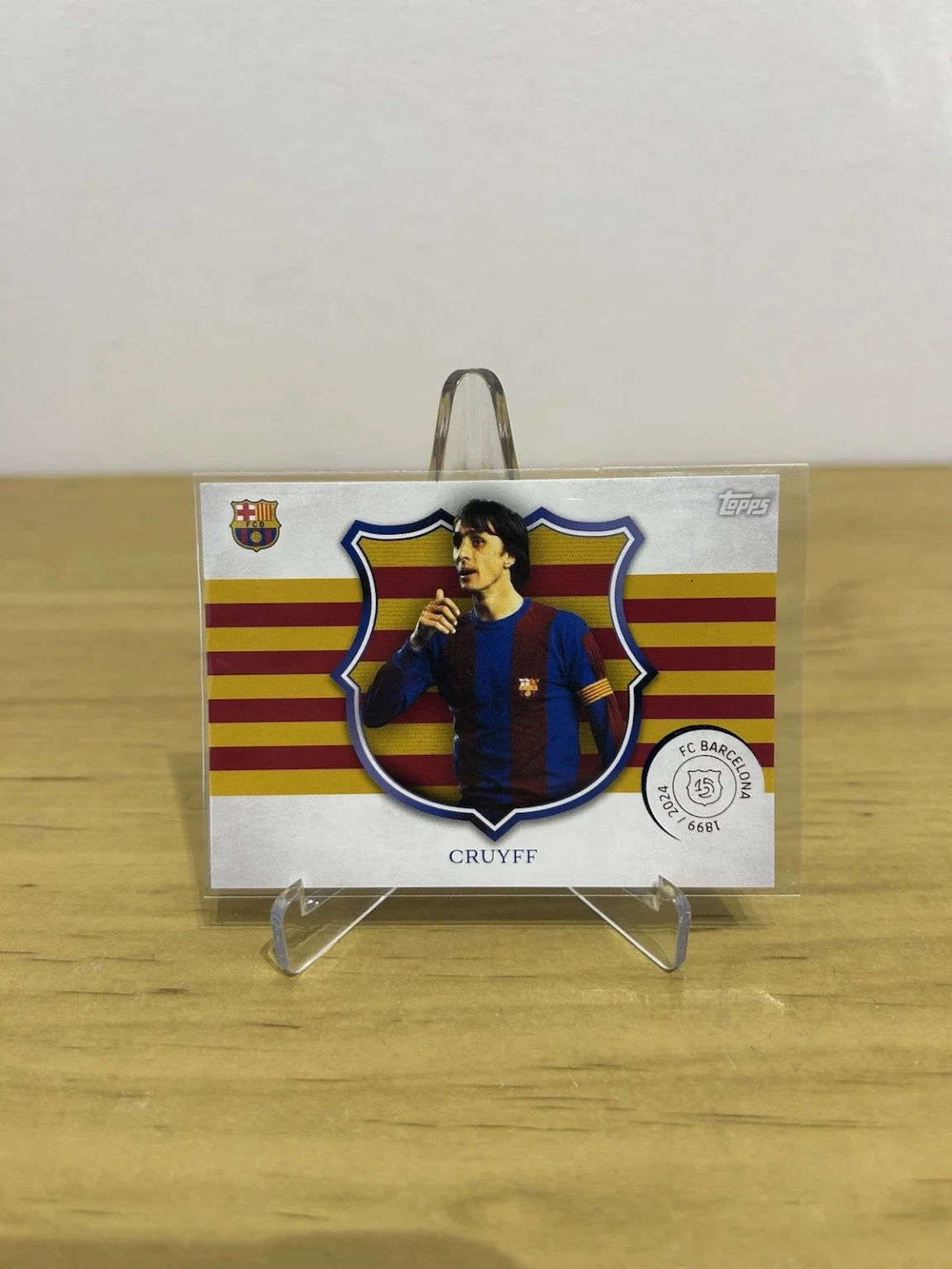 Carta Johan Cruyff Capitá CA-4 Topps FC Barcelona 125 Aniversario