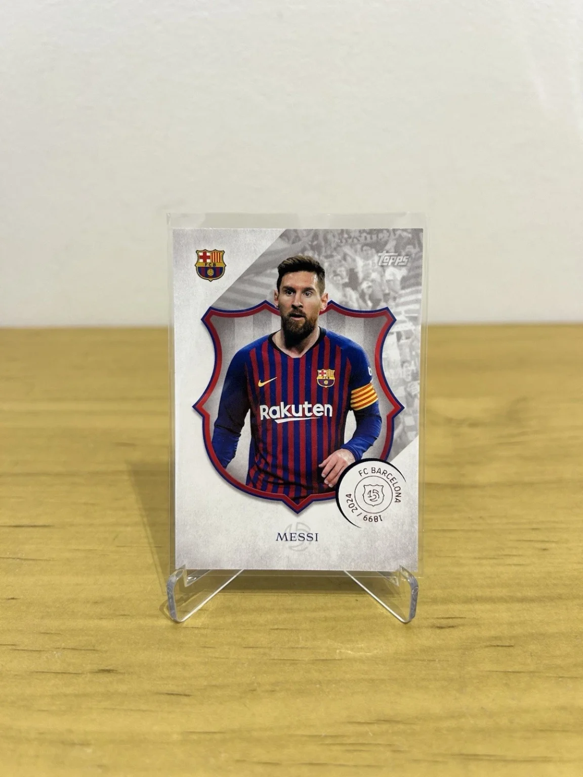 Carta Lionel Messi 42 Barça GOAT Topps FC Barcelona 125 Aniversario