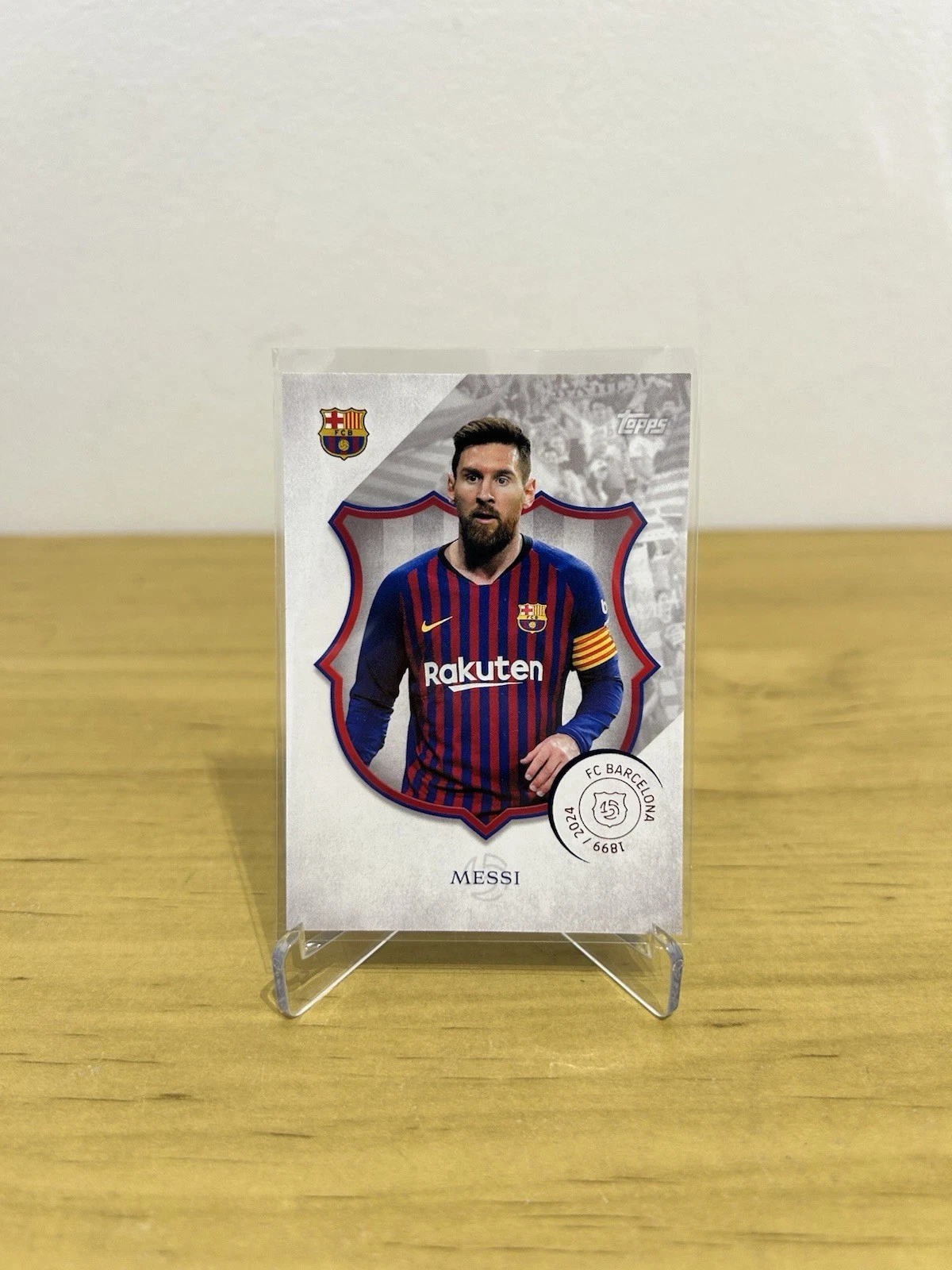 Carta Lionel Messi 42 Barça GOAT Topps FC Barcelona 125 Aniversario
