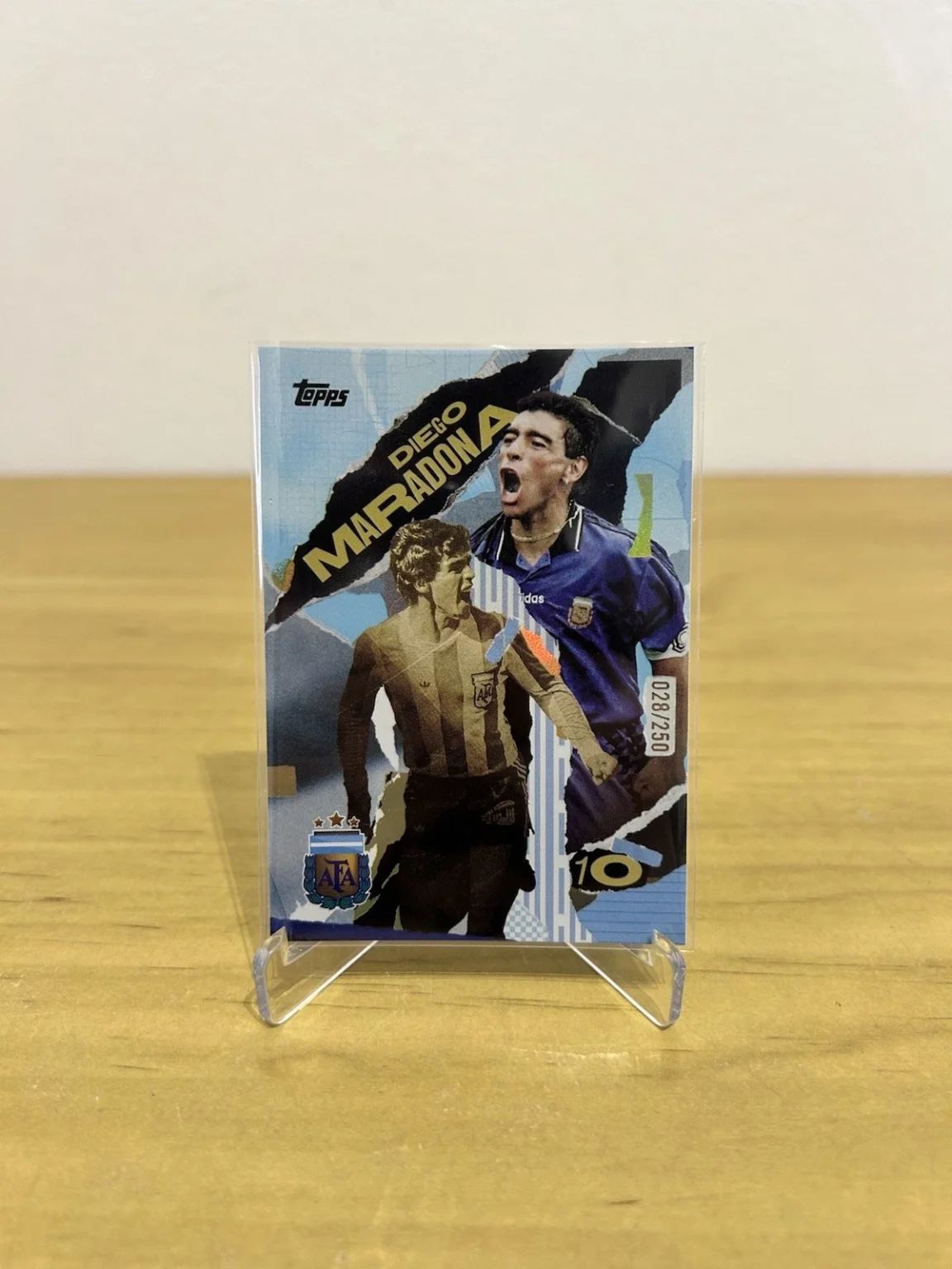 Carta Diego Maradona First Goal numerada 250 Topps Team Set Argentina 2024-25