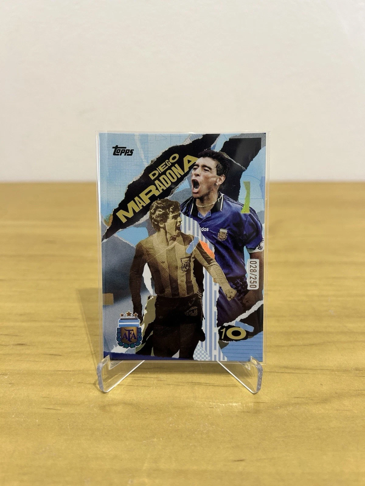 Carta Diego Maradona First Goal numerada 250 Topps Team Set Argentina 2024-25