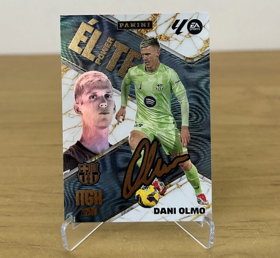 Carta Dani Olmo Elite Power P4 Firmada Panini Megacracks LaLiga 2025-26