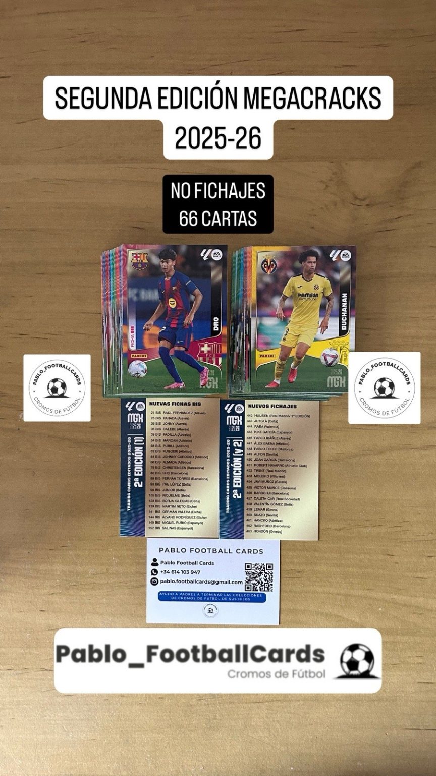 Lote 66 cromos segunda edición Megacracks LaLiga 2025-26 Panini