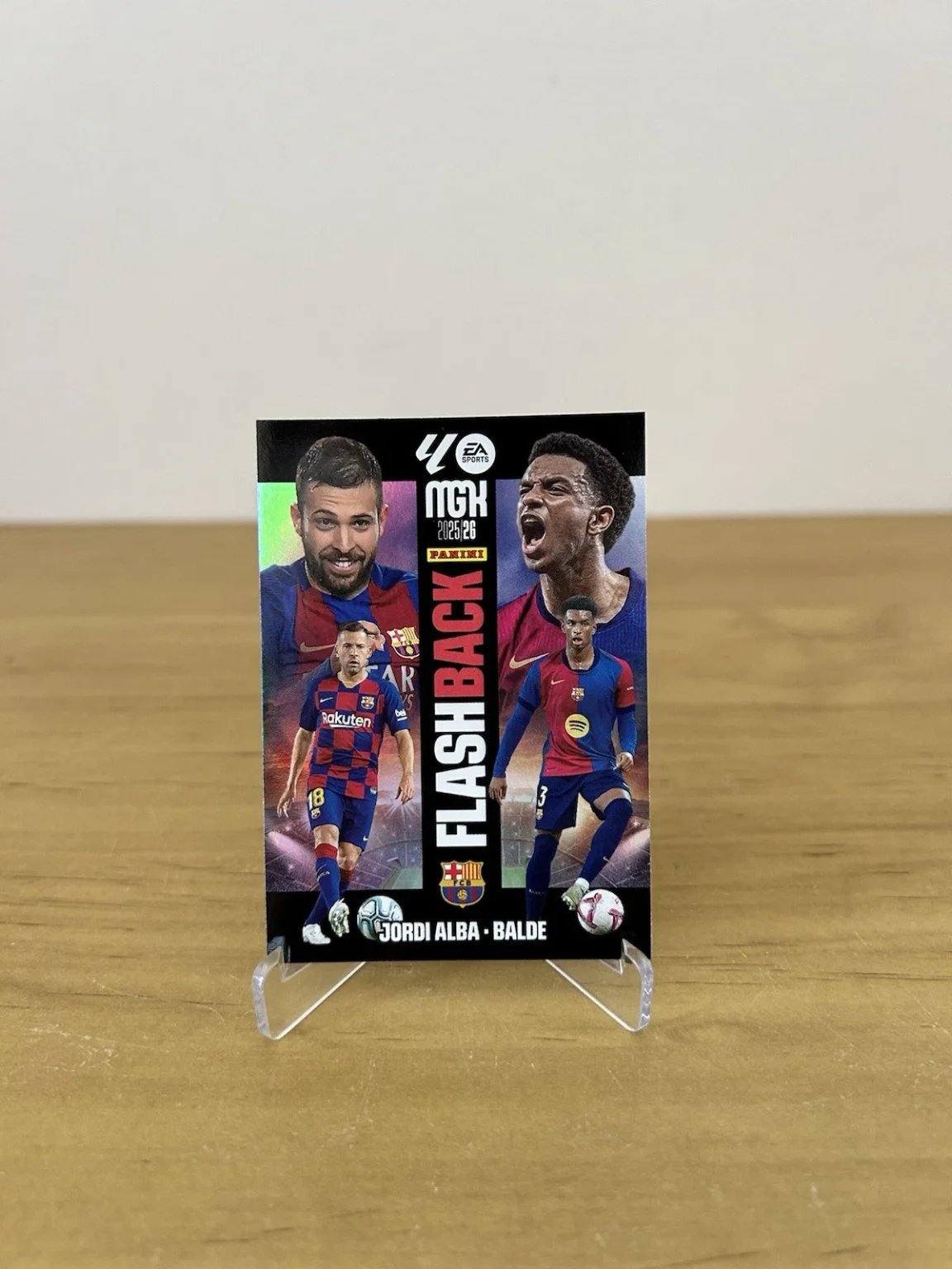 Carta Flashback Jordi Alba Balde FC Barcelona Panini Megacracks LaLiga 2025-26
