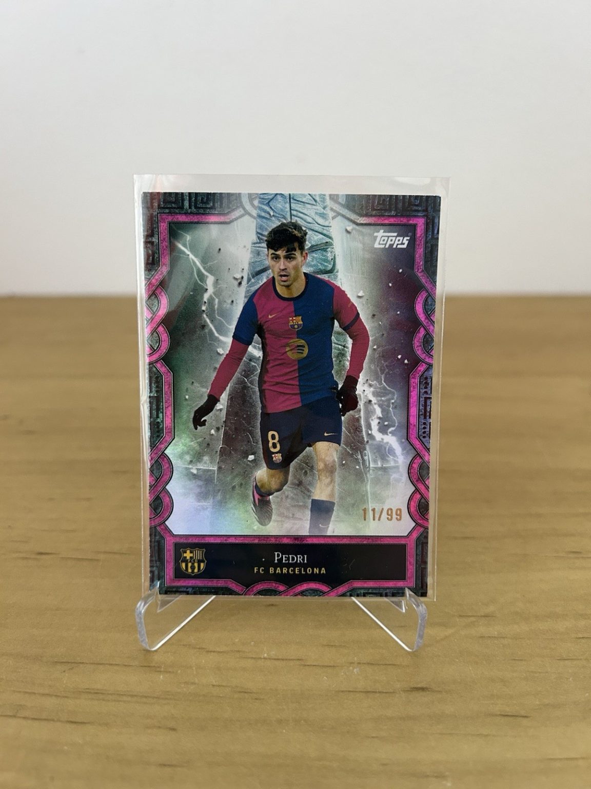 Carta Pedri Monolith MO-7 numerada 99 Topps Team Set FC Barcelona 2024-25