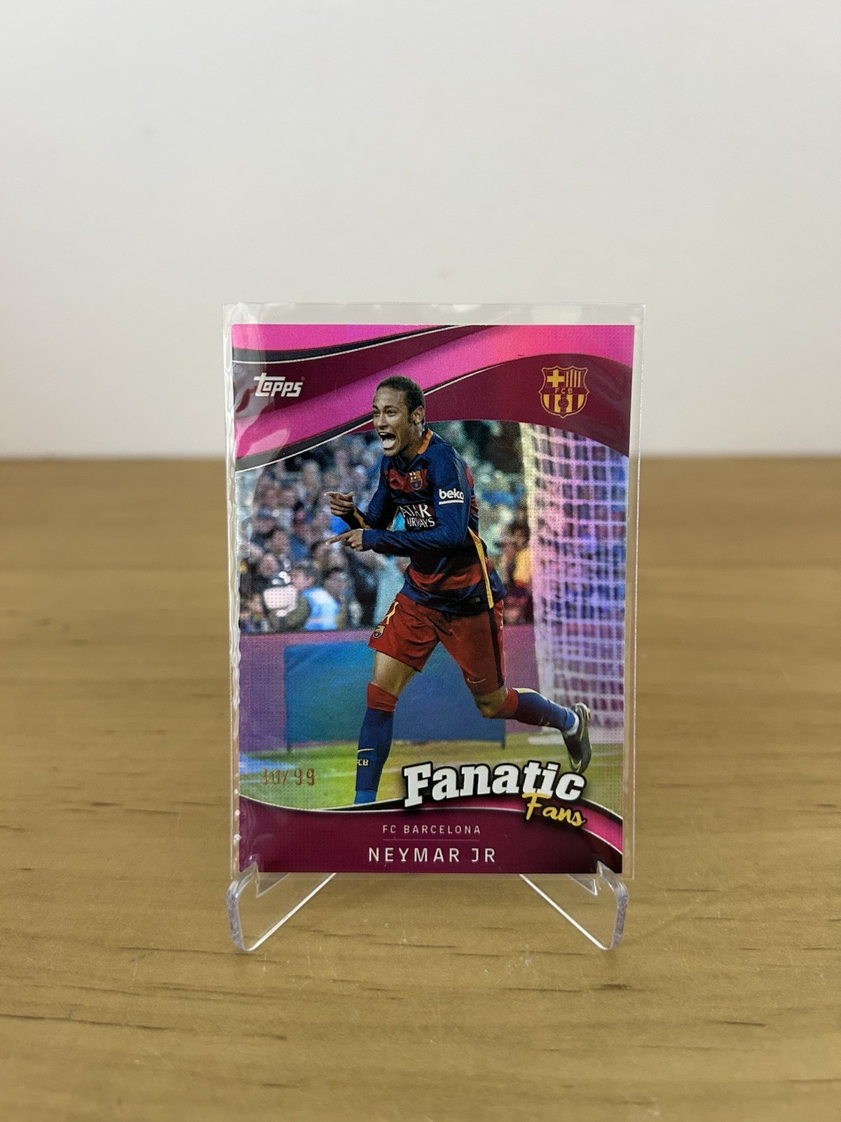 Carta Neymar Jr Fanatic Fans numerada 99 Topps FC Barcelona Fan Set 2024