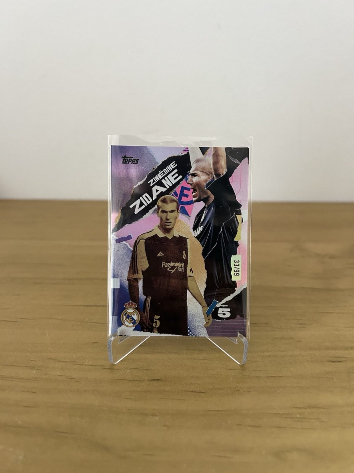 Carta Zinedine Zidane First Goal 37 numerada 99 Topps Team Set Real Madrid 2025