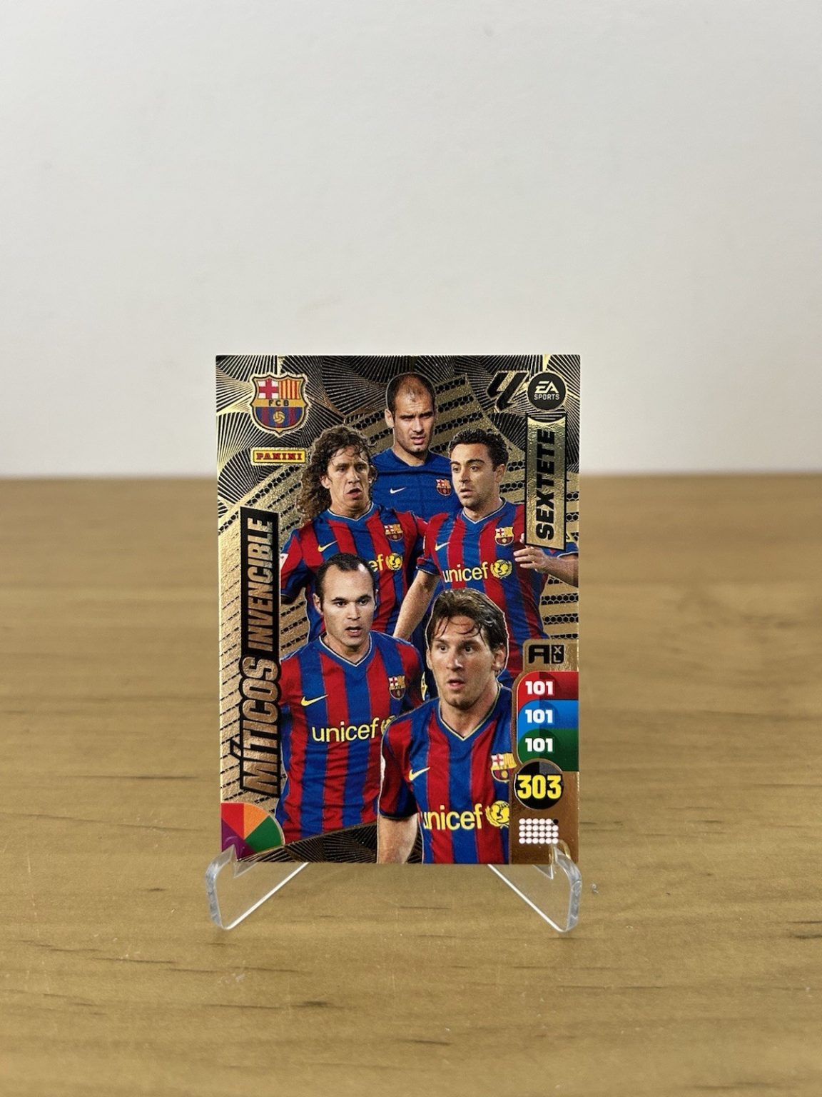 Carta Míticos Invencible Sextete FC Barcelona Adrenalyn XL LaLiga 2024-25 Panini
