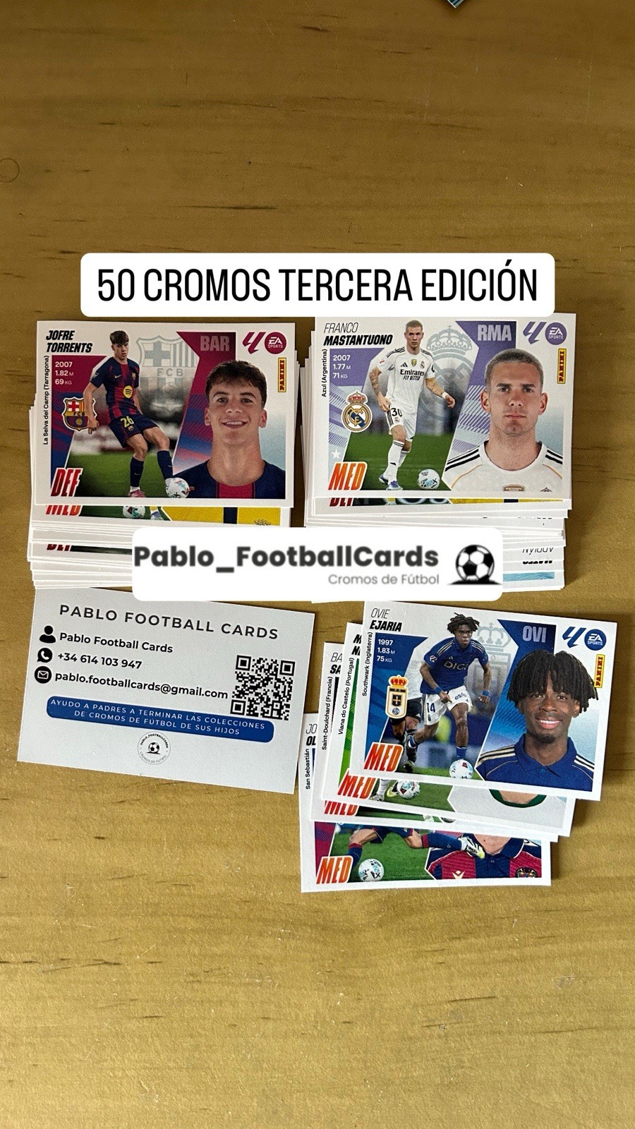 Lote completo 50 cromos tercera edición LaLiga Este 2025-26 Panini