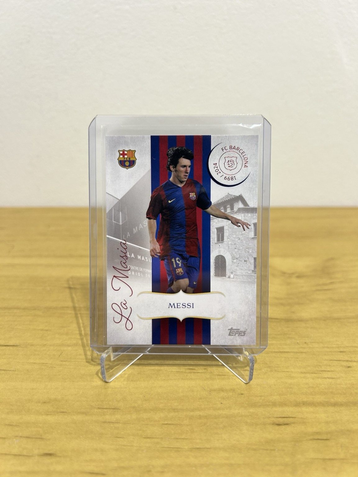 Carta Lionel Messi La Masía LM-10 Topps FC Barcelona 125 Aniversario