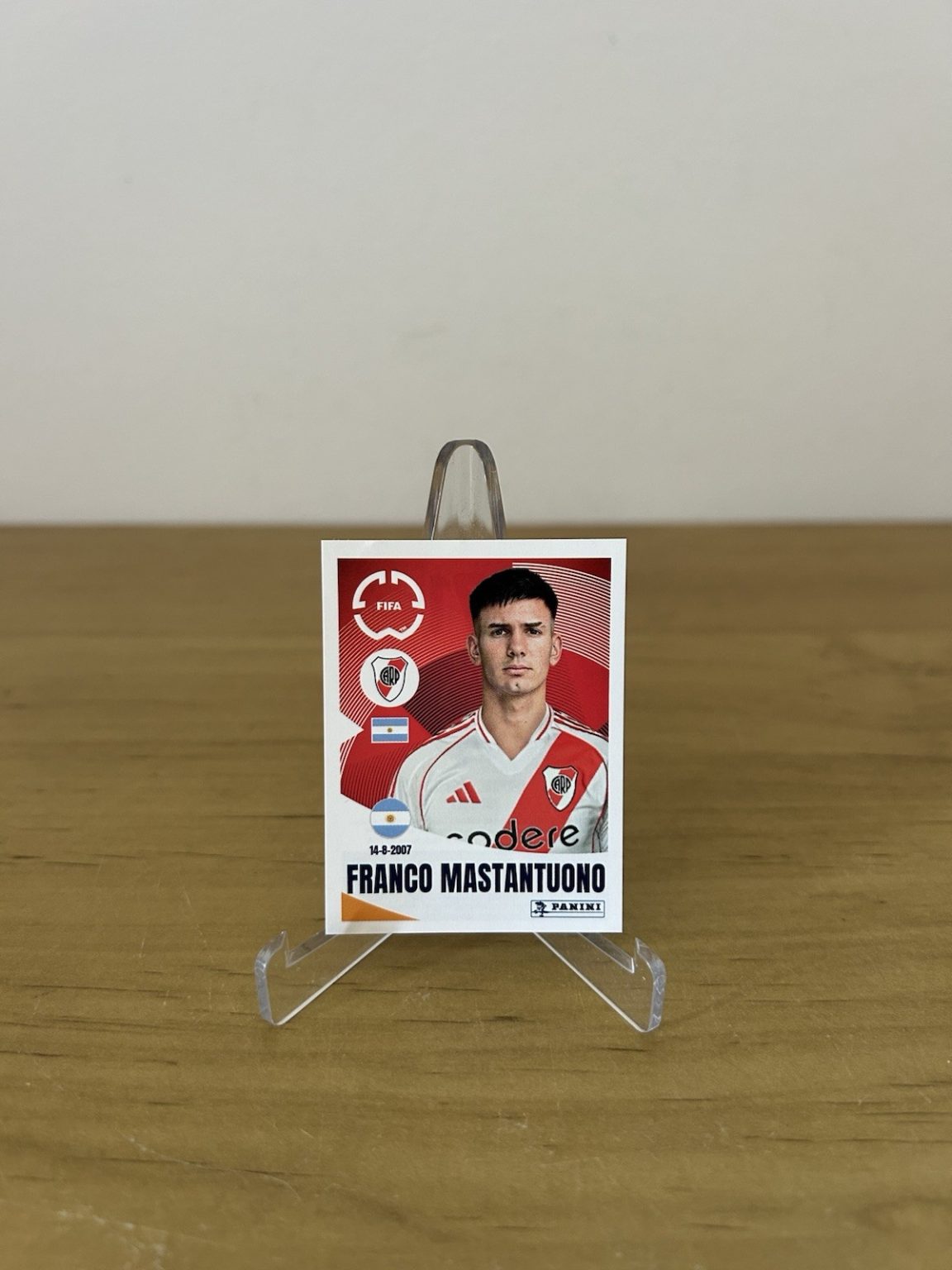 Rookie sticker Franco Mastantuono 271 Panini FIFA Club World Cup 2025 River Plate