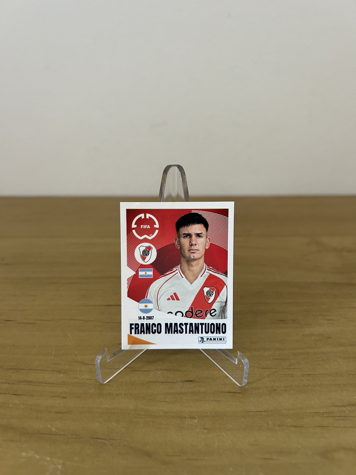 Rookie sticker Franco Mastantuono 271 Panini FIFA Club World Cup 2025 River Plate