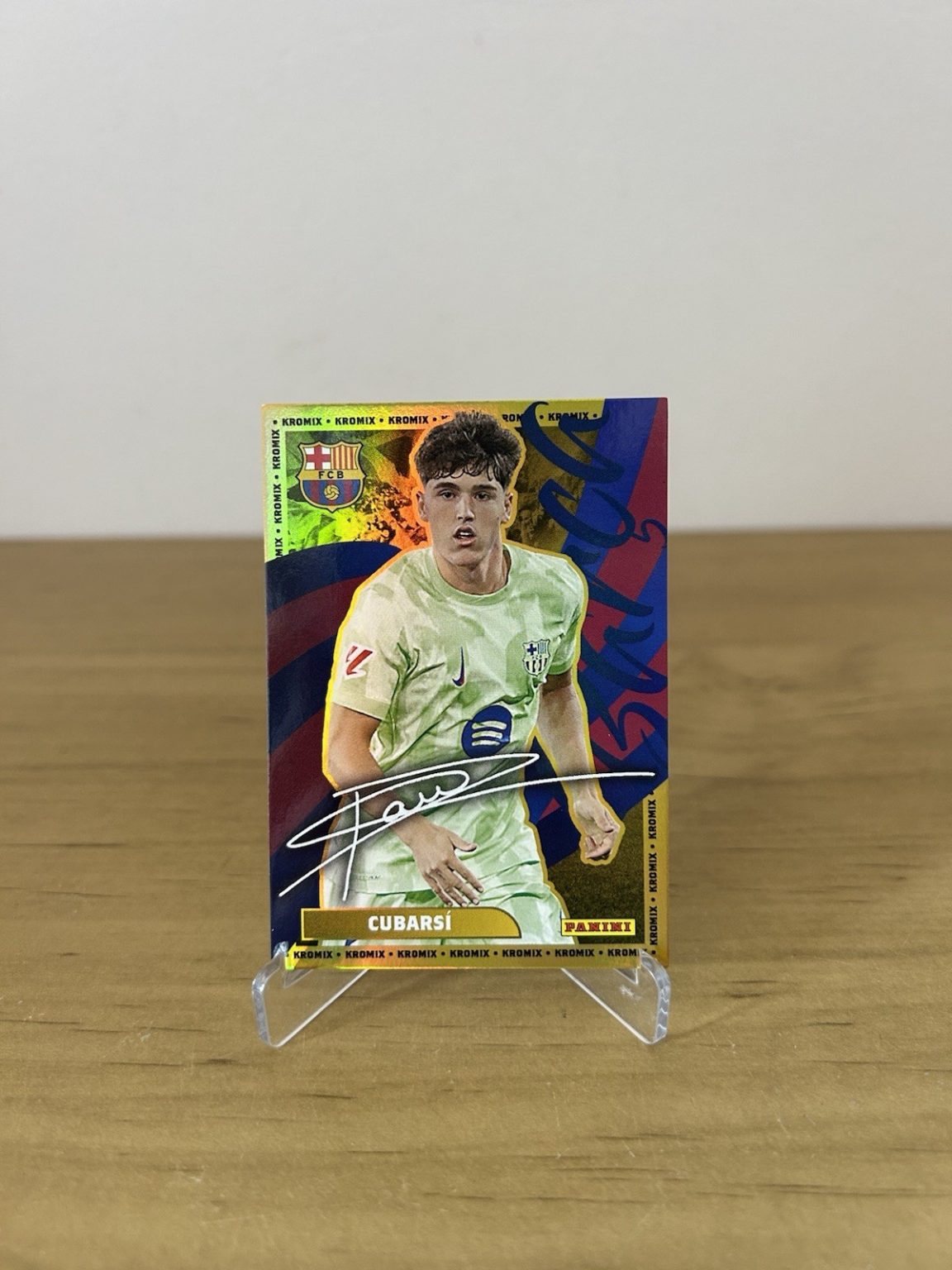 Carta Pau Cubarsí Kromix Gold Panini Club FC Barcelona 2024-25