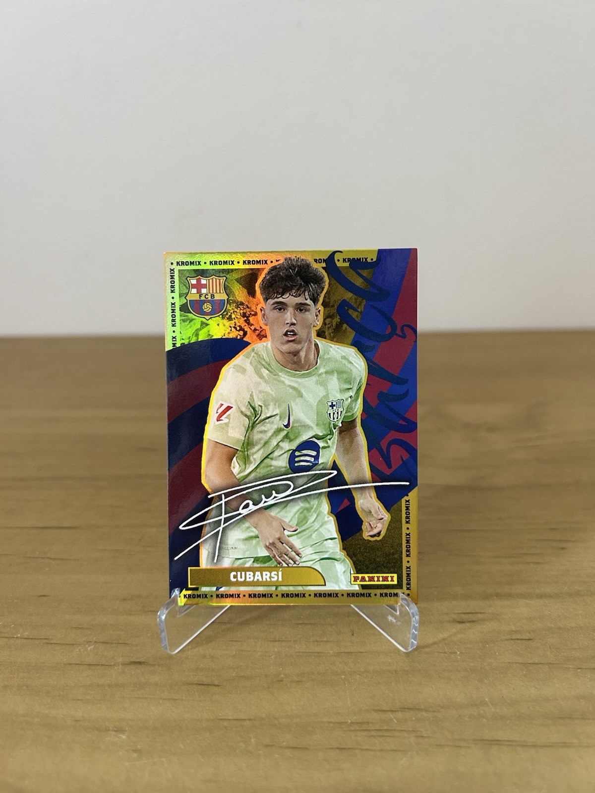 Carta Pau Cubarsí Kromix Gold Panini Club FC Barcelona 2024-25