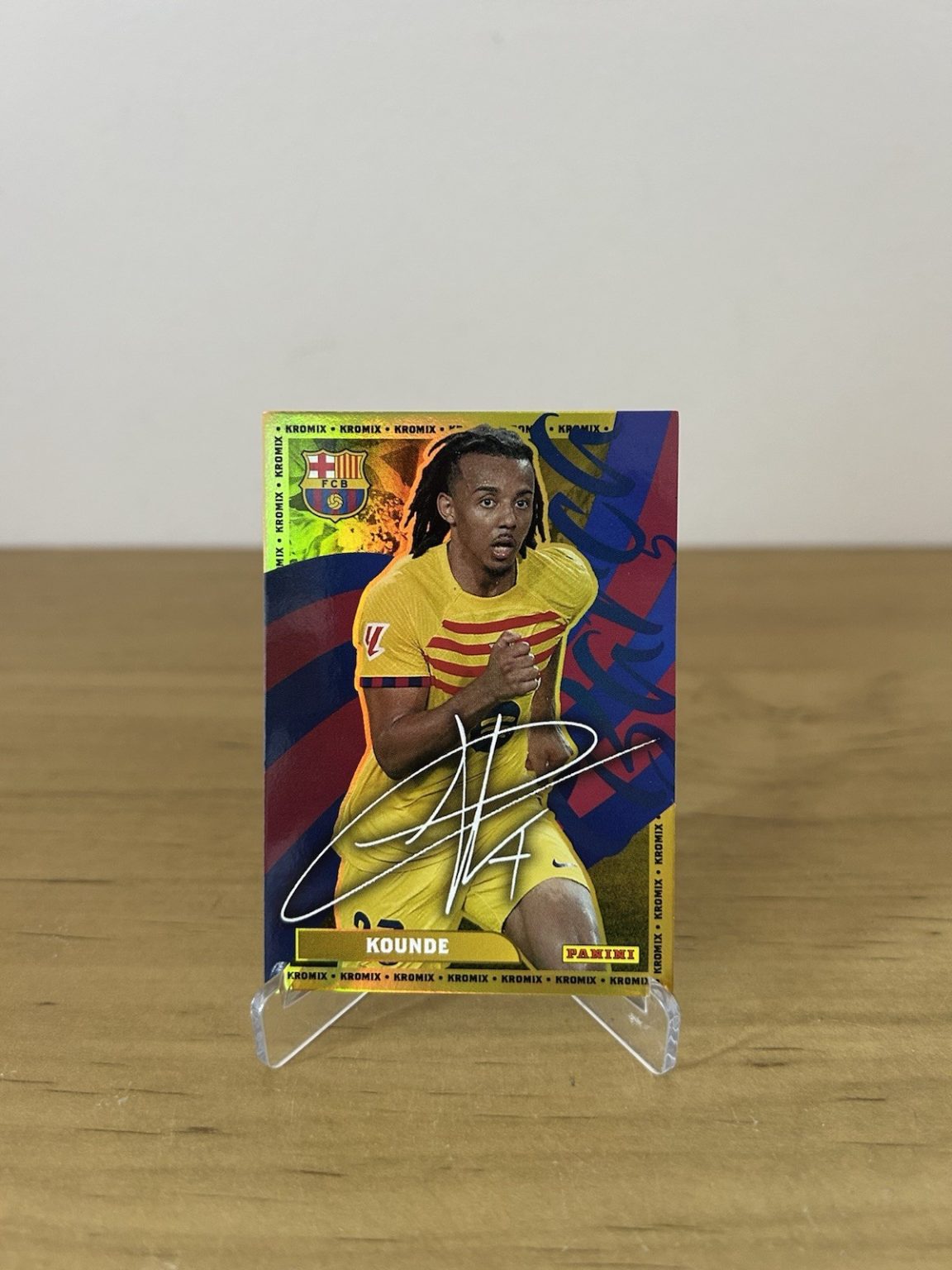 Carta Jules Koundé Kromix Gold Panini Club FC Barcelona 2024-25