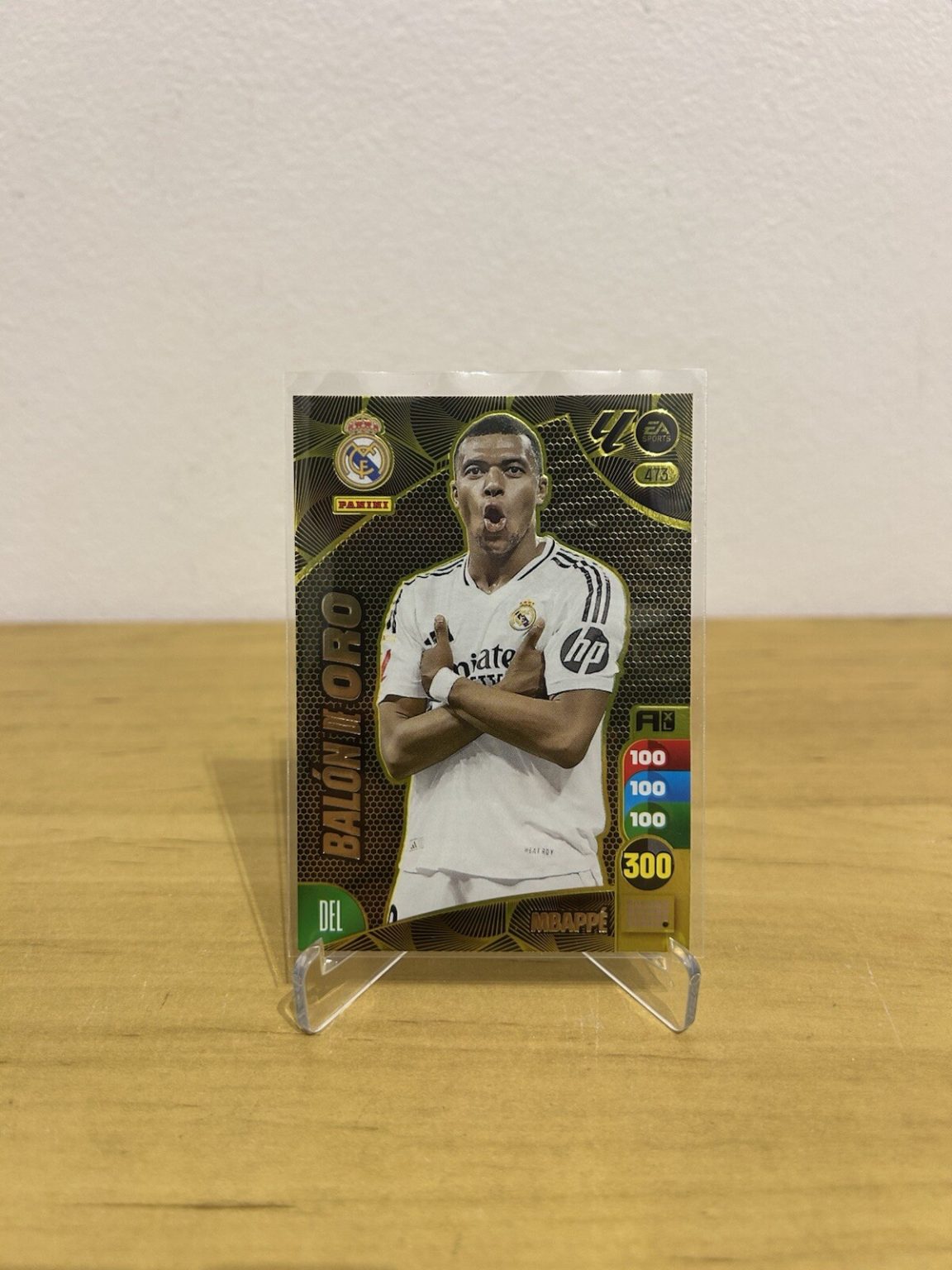 Carta Kylian Mbappé Balón de Oro 473 Adrenalyn XL LaLiga 2024-25 Panini