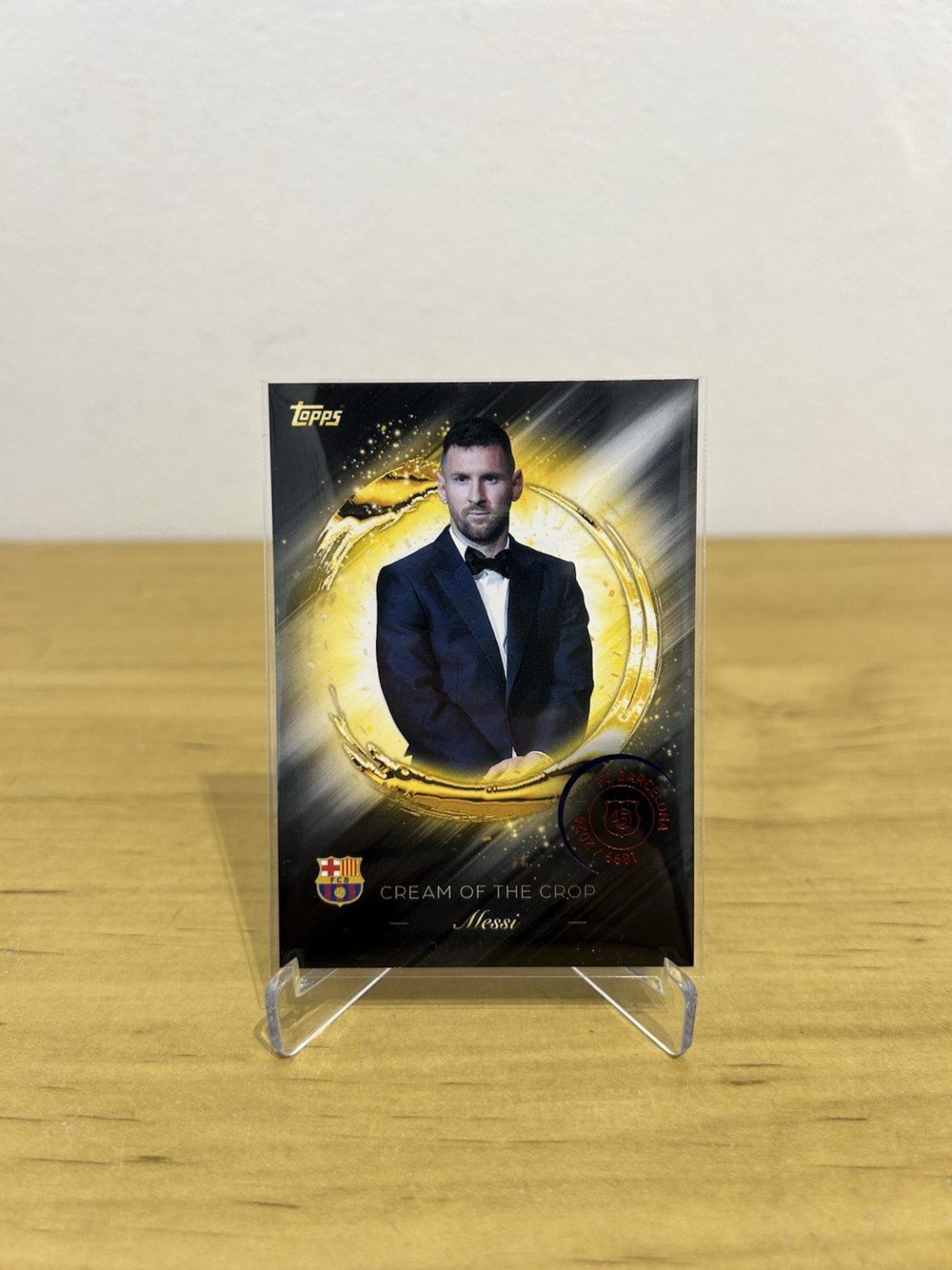 Carta Lionel Messi Cream Of The Crop CR-5 Topps FC Barcelona 125 Aniversario