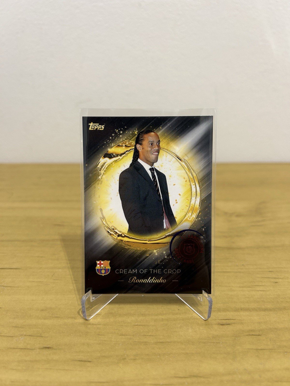 Carta Ronaldinho Cream Of The Crop CR-3 Topps FC Barcelona 125 Aniversario