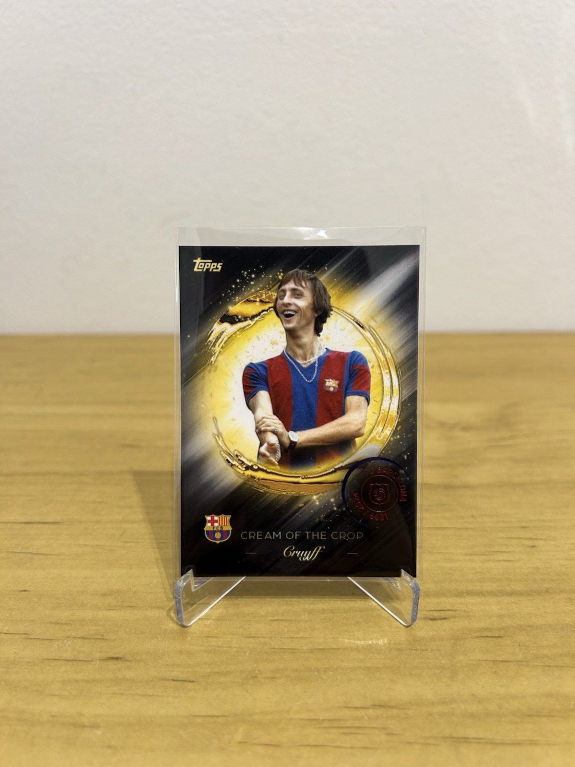 Carta Johan Cruyff Cream Of The Crop CR-6 Topps FC Barcelona 125 Aniversario