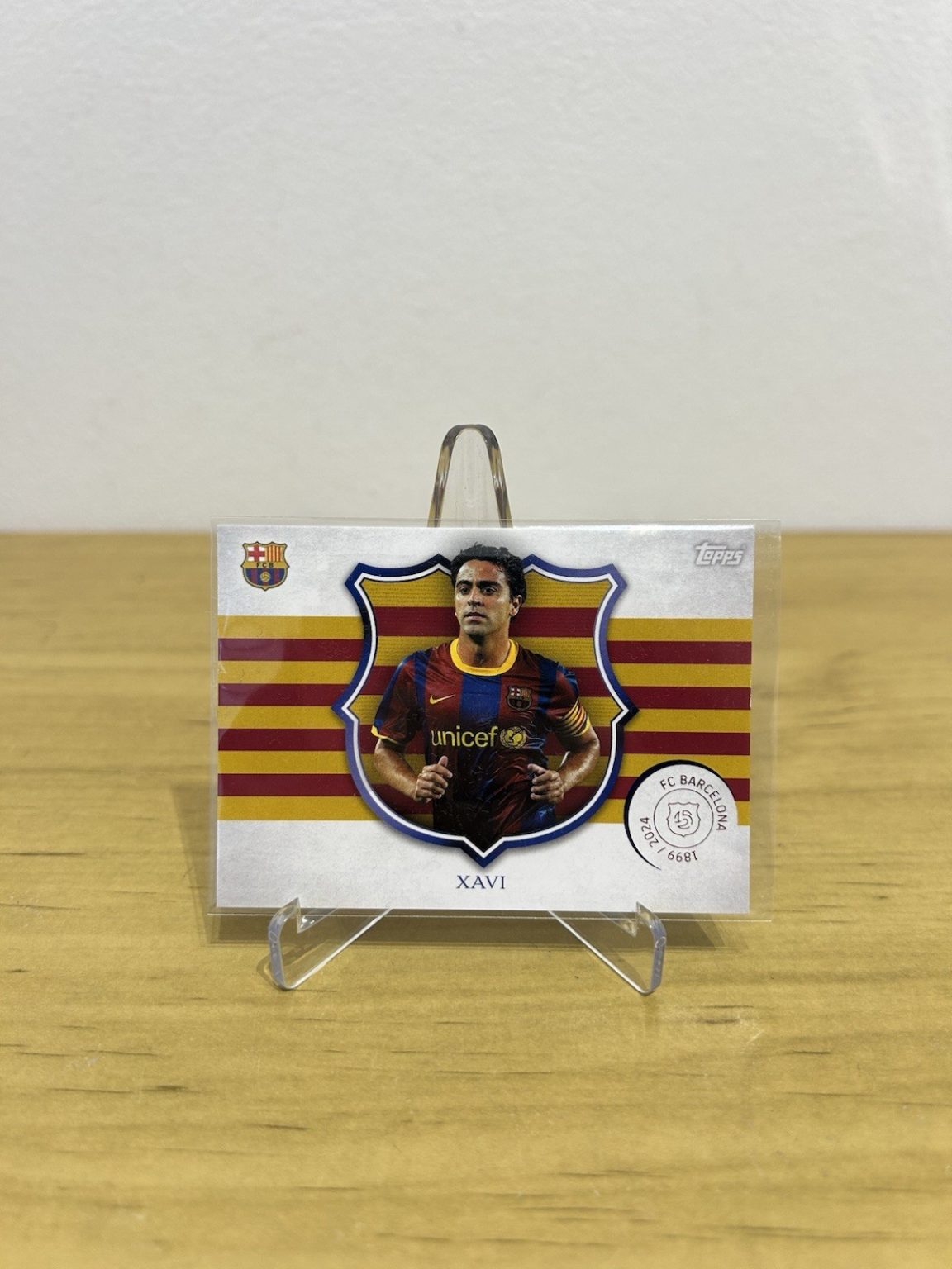 Carta Xavi Hernández Capitá CA-1 Topps FC Barcelona 125 Aniversario