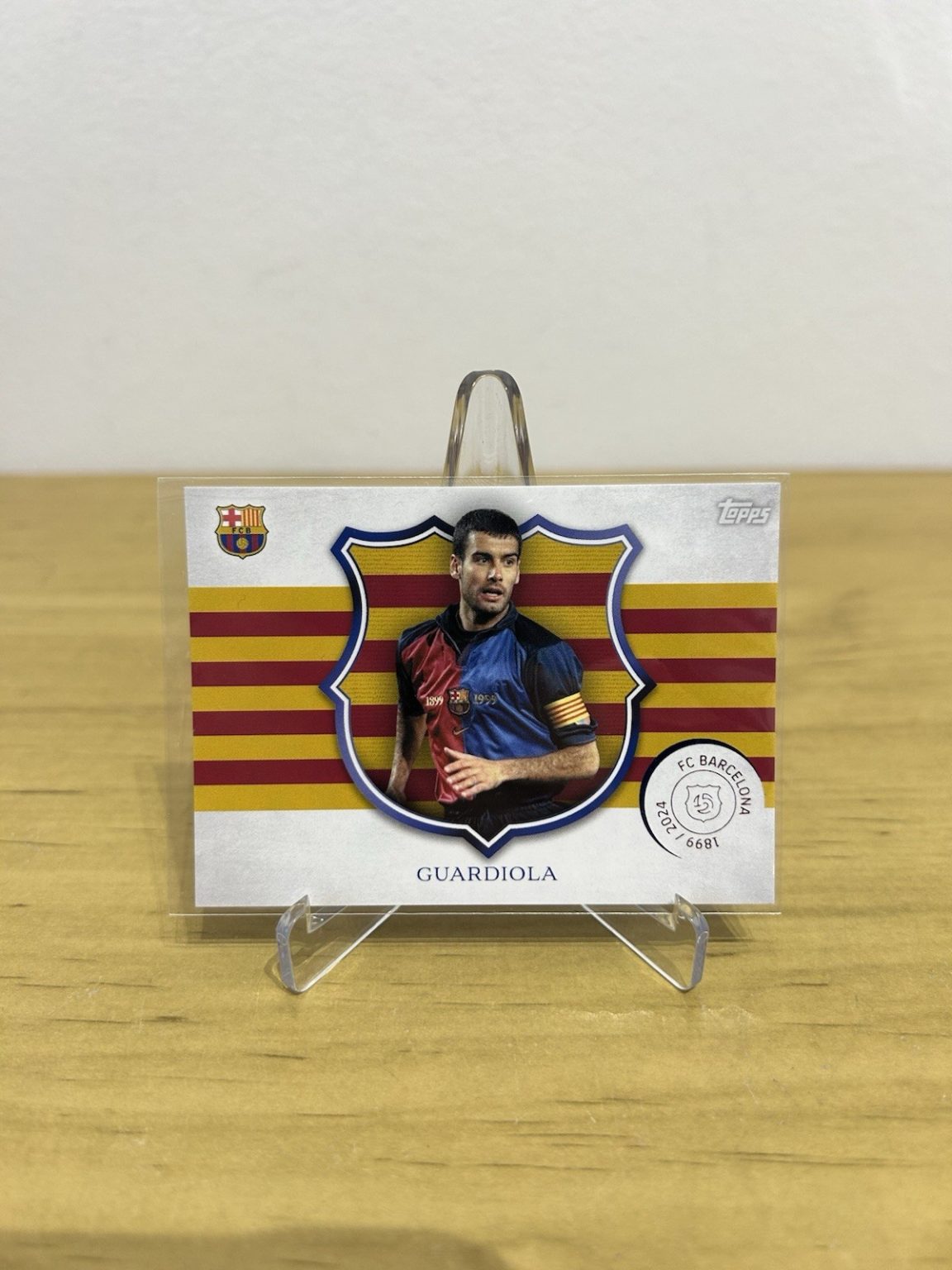 Carta Pep Guardiola Capitá CA-3 Topps FC Barcelona 125 Aniversario