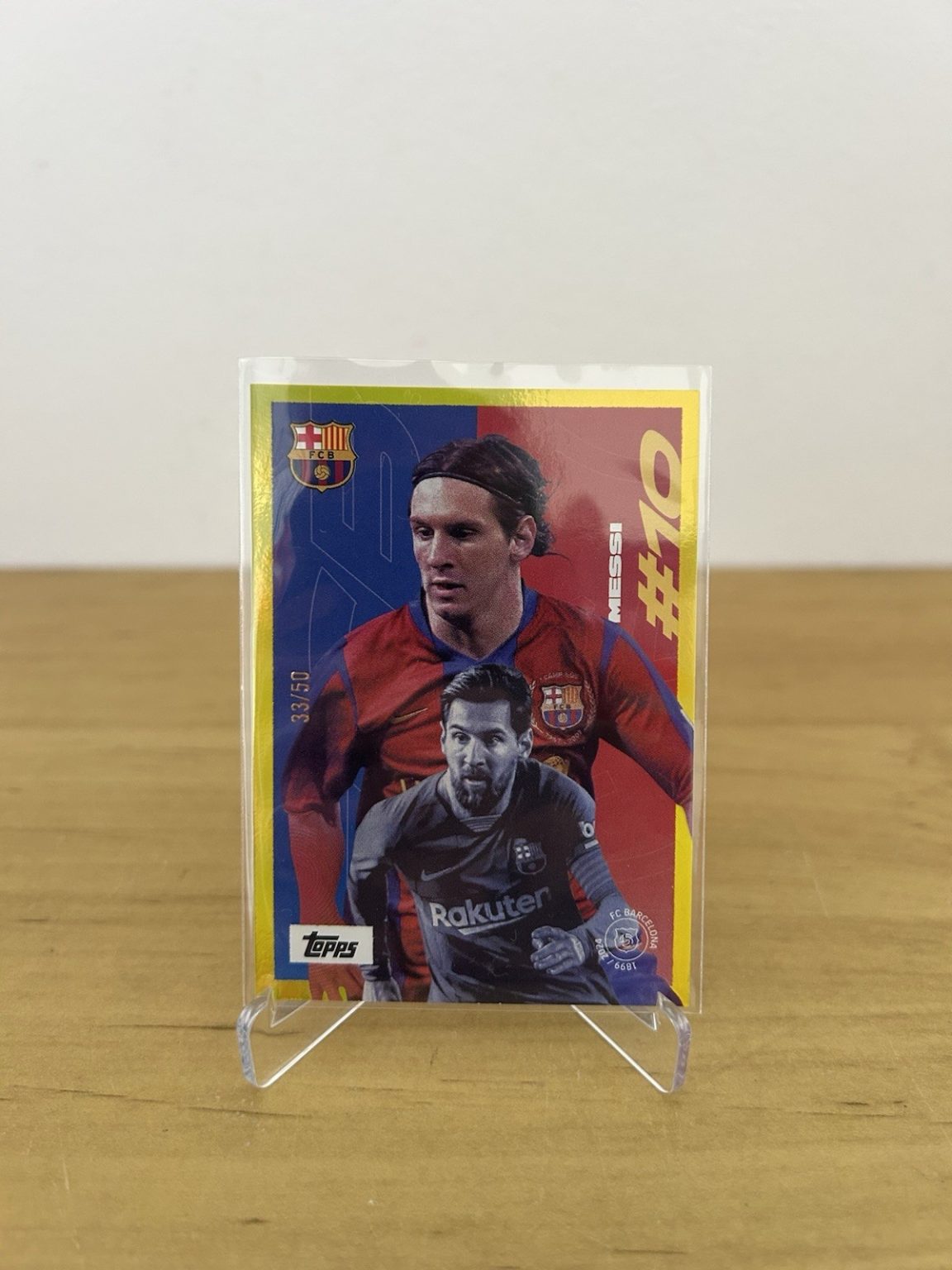 Carta Lionel Messi numerada 33/50 Topps FC Barcelona Team Set 2024-25